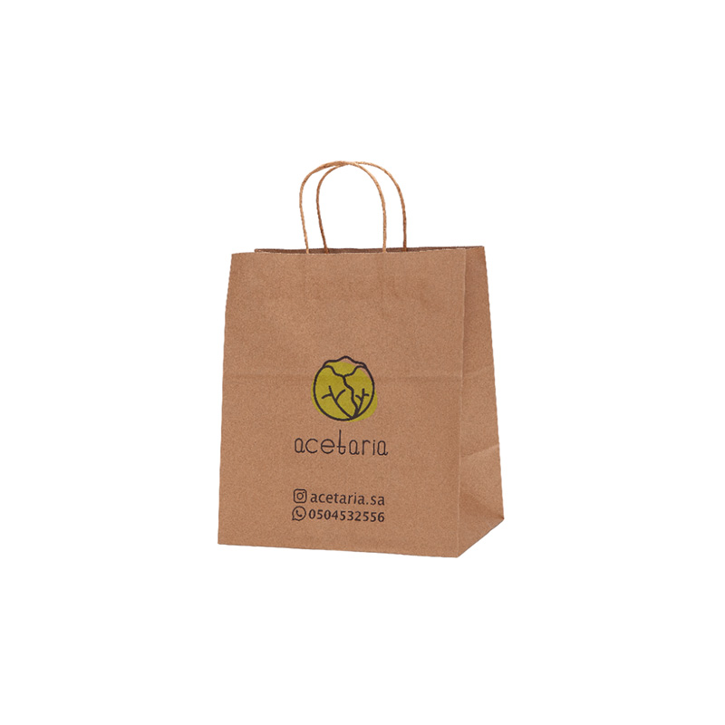 Recycled paper bags with handles